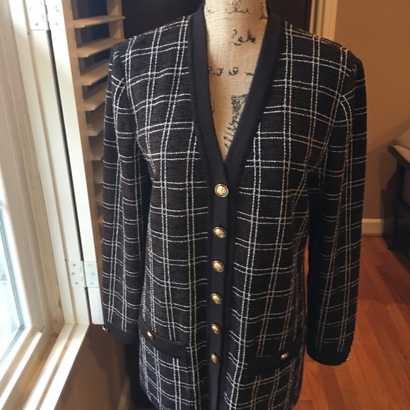 St. John Collection Tops - St John Collection window pane cardigan